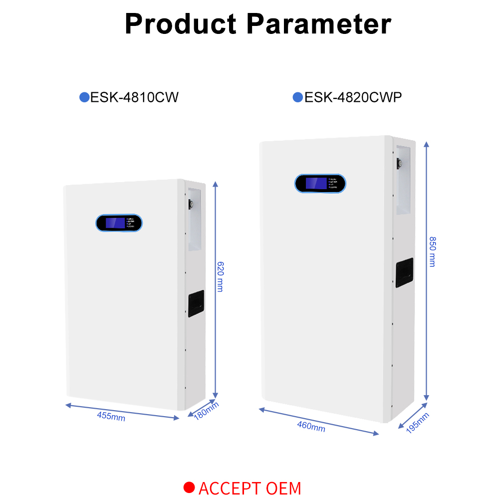 48V 100ah 200ah Lithium Wall Mounted LiFePo4 Battery 5kw 10kw Solar Energy System