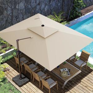 Wholesale Big Patio Parasol Outdoor Aluminium Cantilever Restaurant Umbrella Sonnenschirm Garten Mit Led from china suppliers