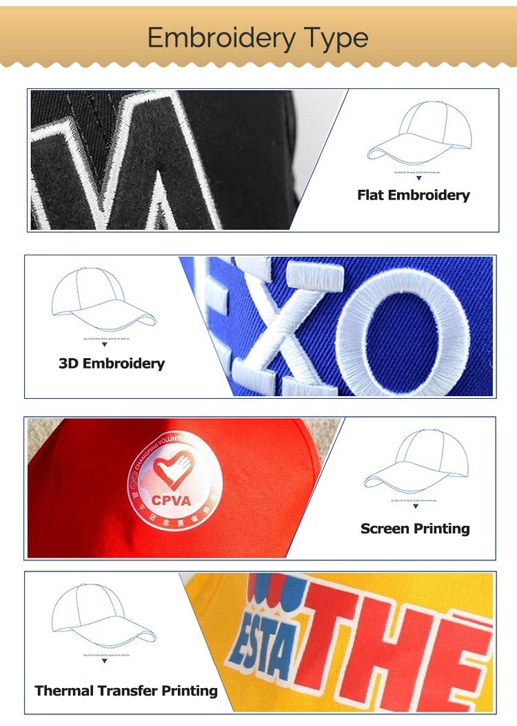 57cm 6 Panel Baseball Cap With Sublimation Printing
