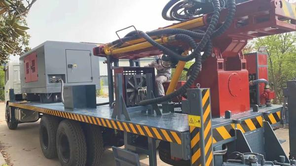 Buy cheap 300m Deep Air Compressor And Water Well Drill Rig Integrated Truck from wholesalers