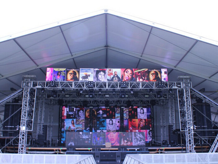 Hang Speaker Aluminum Stage Truss Have Roof And With Wing 300mm X 300mm