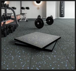 China Custom Rubber Floor Mats 1000mm*1000mm Interlocking Gym Flooring on sale