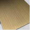 Buy cheap 1219*2438mm 0.55mm 304 Stainless Steel Sheet Antique Brass Hairline AFP Design Plate from wholesalers