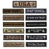 Buy cheap Woven Dog Shape Embroidered Sew On Badges Round Iron On Embroidered Patches from wholesalers