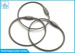 Luggage Tag Wire Buckle Cable Loop Key Ring , Stainless Steel Wire Rope Keychain