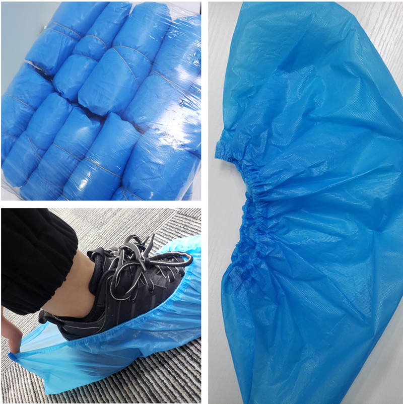 S&J Blue Plastic Protective Shoe Covers SBPP CPE Plastic Protective Foot Covers