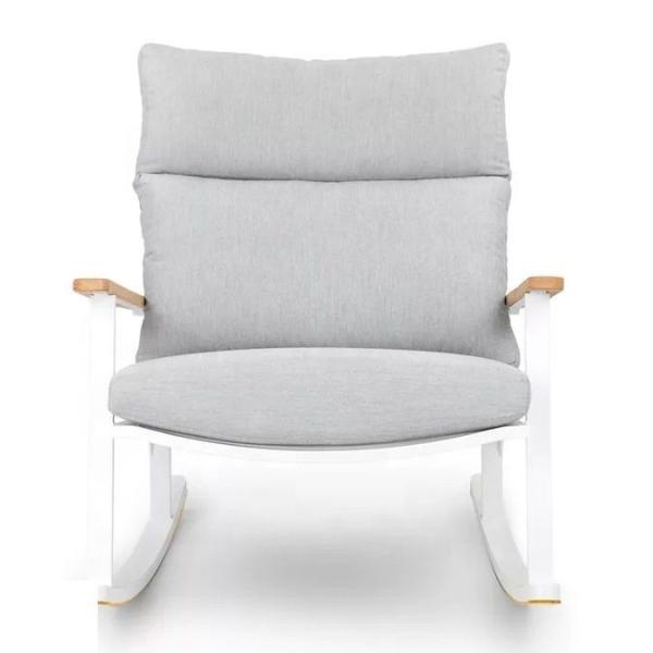 Buy cheap Metal Frame Folding Chair Sun Lounger 62X56.5X83cm Patio Rocking Chair from wholesalers