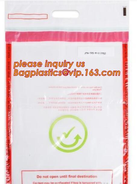 custom logo tamper tear proof plastic bank money envelopes mailing bag, Security Bag/Printed Plastic Security Bags For M