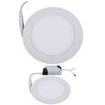 Indoor Recessed 6W Flat Panel LED Lights Frameless Aluminium Housing