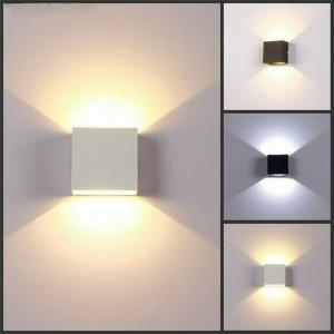 Buy cheap Europe style cube wall light white shell dimmable led wall light lamp down wall light 6w 12w from wholesalers