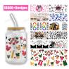 Buy cheap Wholesale Custom Design Cartoon Theme 16oz Glass Can UVDTF Tumbler Sticker Decals UV DTF Cup Wrap Transfers from wholesalers
