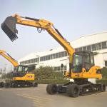 Hydraulic Wheel Crawler Excavator Flexible Operation 8 Ton Mini Excavator