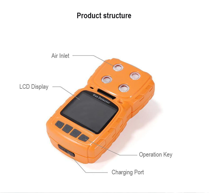 Ms104k Toxic And Harmful Portable Multi Gas Monitor Four In One