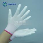High Density White Polyester Cleanroom Gloves Carbon Fiber ESD Gloves Industrial