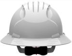 HDPE ABS White Construction Safety Helmets With Permeable Holes