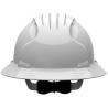 Buy cheap HDPE ABS White Construction Safety Helmets With Permeable Holes from wholesalers