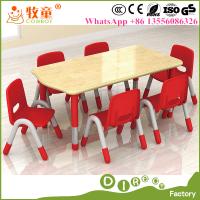 Buy cheap Early Childhood Centre Kids Furniture 6 Seats Wooden Table and Chairs Supplier product