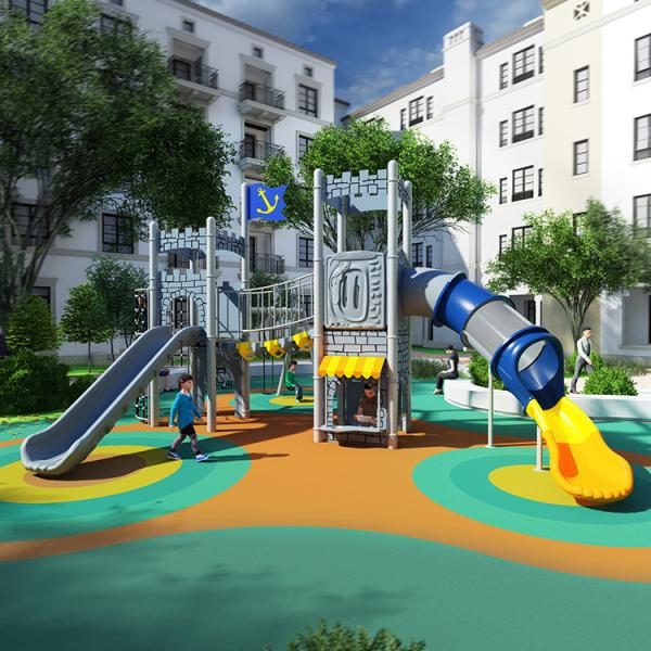 Buy cheap Customized Children Playground Slides Outdoor Amusement Park from wholesalers