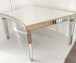 Buy cheap Curved Tempered Glass Dining Table , Contemporary Glass Dining Table For Events from wholesalers