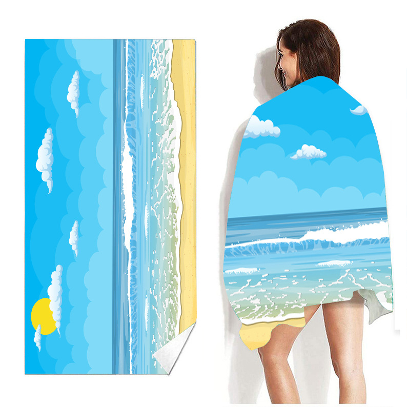 Customizable Cartoon Printing Beach Towel and Soft Lady Design Ideal for Everyday