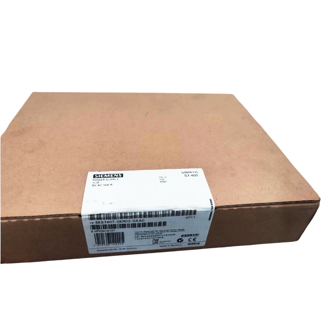 SIEMENS SIMATIC PLC S7-400 6ES7407-0KR02-0AA0 POWER SUPPLY PS407 10A WIDE RANGE UC 120/230V 5V DC/10A