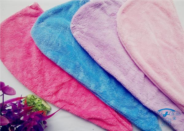 Buy cheap Super Absorbent Blue Microfiber Hair Turban Polyester , Hair Towel Turban from wholesalers