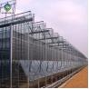 Buy cheap Mulit Span 9.6m Galvanized Commercial Glass Greenhouse from wholesalers
