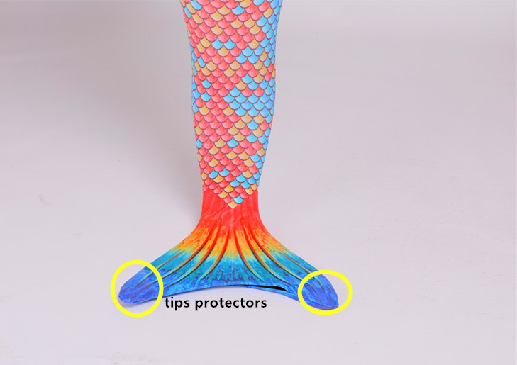 3PCS Sets Toddler Swimmable Mermaid Tail For Boys / Girls Flexible Elastic