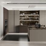 Villa Melamine Grey Luxury Large Solid Wood Modern Kitchen Cupboard Pantry