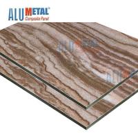 Buy cheap 0.08mm 6mm Wood Plastic Marble Aluminum Composite Panel Exterior Wall Cladding product