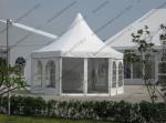 White PVC Pagoda Party Tent , Luxury Outdoor Canopy Tent White With Glass