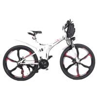 Buy cheap 21 Speed Foldable E Bicycle 48V 15AH Lithium Battery With Carbon Steel Frame product