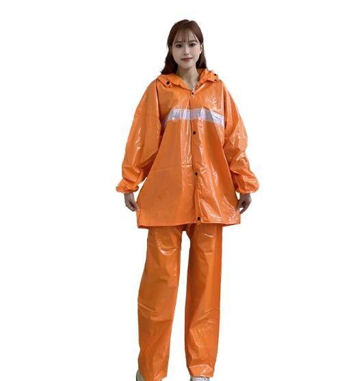 Buy cheap 100% PVC Reflective Rain Suit Heat Welding Rain Coat Motorcycle Suit Waterproof from wholesalers
