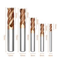 Buy cheap HRC55 Golden Long Reach Endmill 4 To Carbide End Mill product