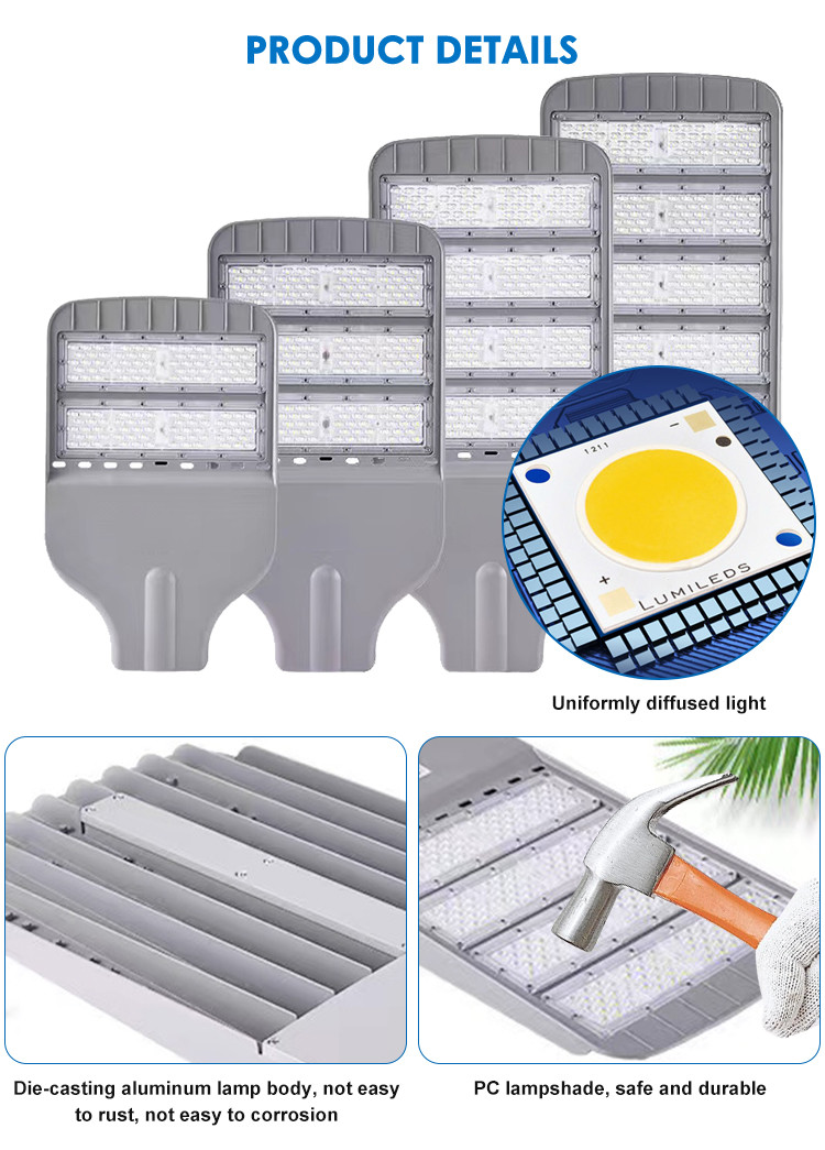 100w 150w 200w 250w Outdoor Streetlight Parking Lot Square Lighting 3000K/4000K/6000K