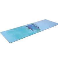 Buy cheap PU Surface No Slip Yoga Mat , Blue Color Exercise Floor Mats Vivid Printing product