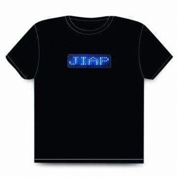 Buy cheap 2019Hot Sales High Quality Light Up Flashing LED T-Shirt Black short Tshirt for Rock Disco Party DJ setup by customer from wholesalers