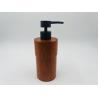 Buy cheap Brown OAK Bathroom Countertop Accessories Set Round Shape Black Pump Soap Dispenser from wholesalers