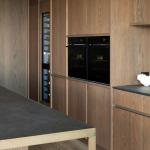 Custom Modern Style Quartz Countertop Kitchen Cabinet with Island Oak Wood