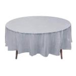 Round Disposable Plastic Tablecloths , Disposable Party Table Covers