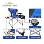 Outdoor Folding Aluminum Director Chair With Side Cooler Bag
