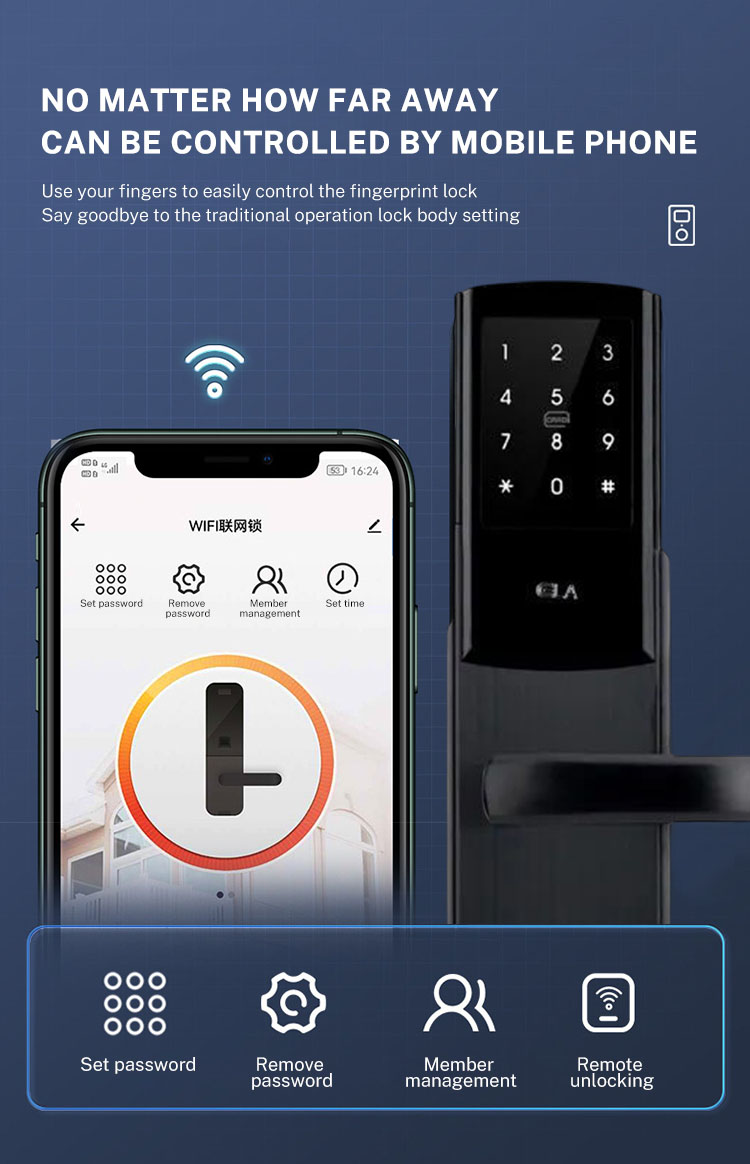 Smart Door Lock keyless electronic digital door lock electronic bedroom door lock