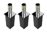 Reflective Strip Automatic Rising Bollards 316 Stainless Steel AC220V Power