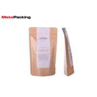 Buy cheap Kraft Paper Stand Up Coffee Bean Packaging Bags Pouches 0.05 - 0.2mm Thickness product