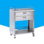 Stable Vet Nursing Hospital Trolley 600 * 480 * 750mm Size With 2 Drawers