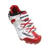 Buy cheap Auto Lock Waterproof Cycling Footwear Red And White Fit Wide Range Of Foot Shapes from wholesalers