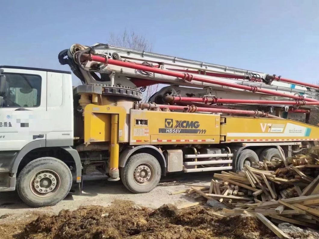 Construction Machinery Concrete Mounted Pump Truck Used Pump Truce Xg 58m on Benz for Sale