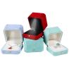 Buy cheap Customer's Logo Blue Octagonal Flannel Gold Buckle Jewelry Box for LED Jewelry Ring Box from wholesalers