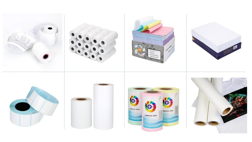 PREMIUM QUALITY Blue / Black Image Roll / Sheet NCR Paper Customized