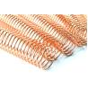 Buy cheap Rose Gold Pitch 4:1 1-1/2 Inch Metal Spiral Coils For Book Binding from wholesalers